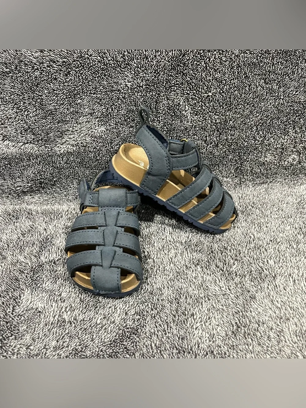 Like new❗️ First Steps kids Fisherman Sandals in navy blue size 5